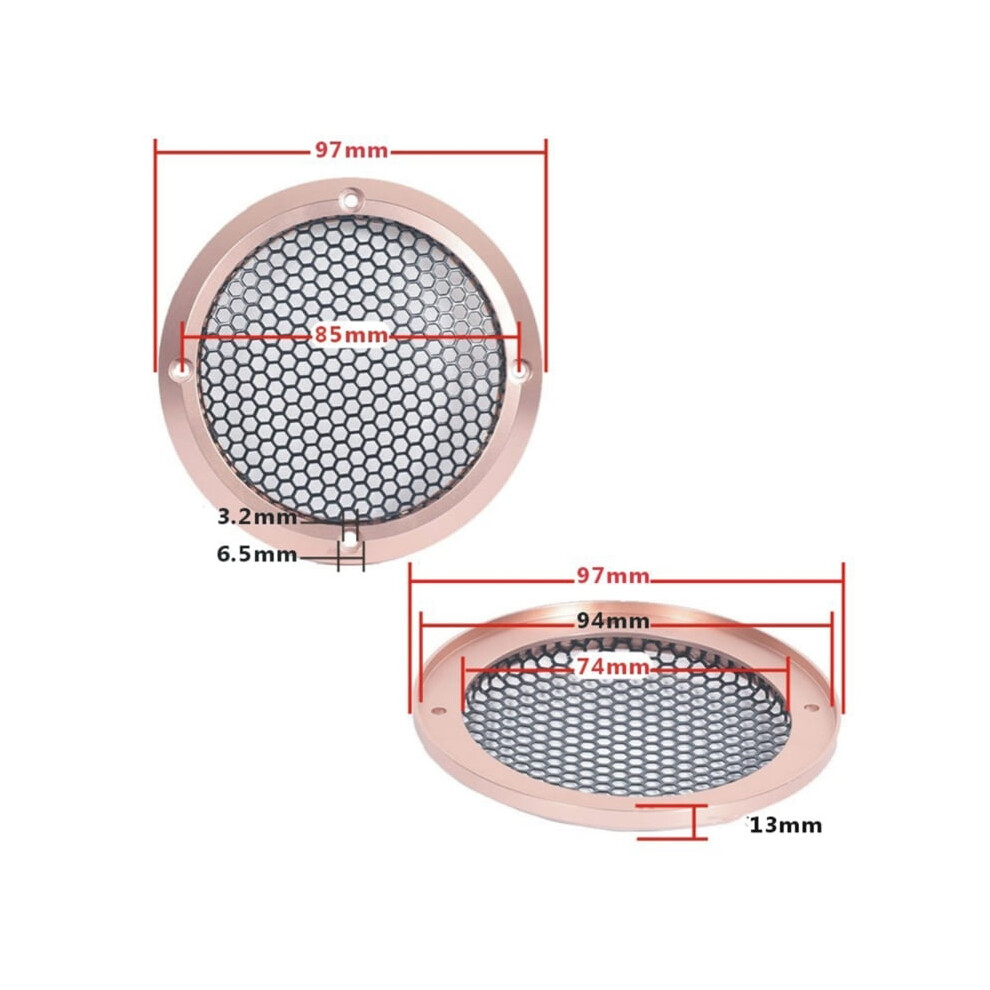 Solid Car Speaker Grill Cover For Car Sounds Refitting Speaker Decors Circles 9028731607252