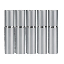 (Silver)5pcs 10ml Refillable Mini Perfume Bottle Portable Aluminum Atomizer Perfume Spray Bottle Cosmetic Container For Travel