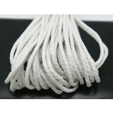 100 Meters White Waxed Twisted Cotton Cord Thread Line 2mm Macrame Rope String