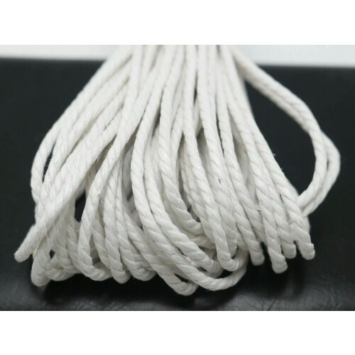 100 Meters White Waxed Twisted Cotton Cord Thread Line 2mm Macrame Rope String