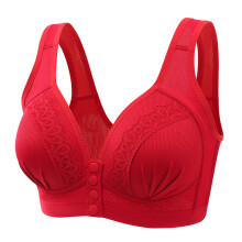 Bras For Women Wire-Free Push-Up Underwear Solid Red