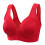 Bras For Women Wire-Free Push-Up Underwear Solid Red 1