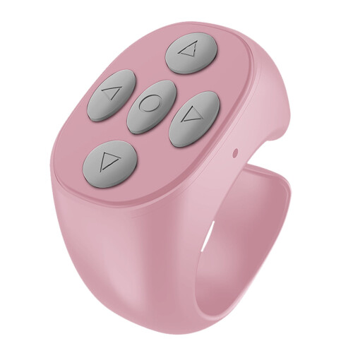 Fingertip Wireless Bluetooth Remote Control for Smartphones, Tablets and Presentations (Pink)