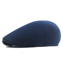 Heren stretch ademende mesh zomerzonnehoed, golfpet met holle rand, pet in newsboy-stijl.