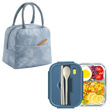 Boîte à lunch isotherme avec couverts, couvercle et compartiment – Compatible micro-ondes, idéale pour le travail et les étudiants