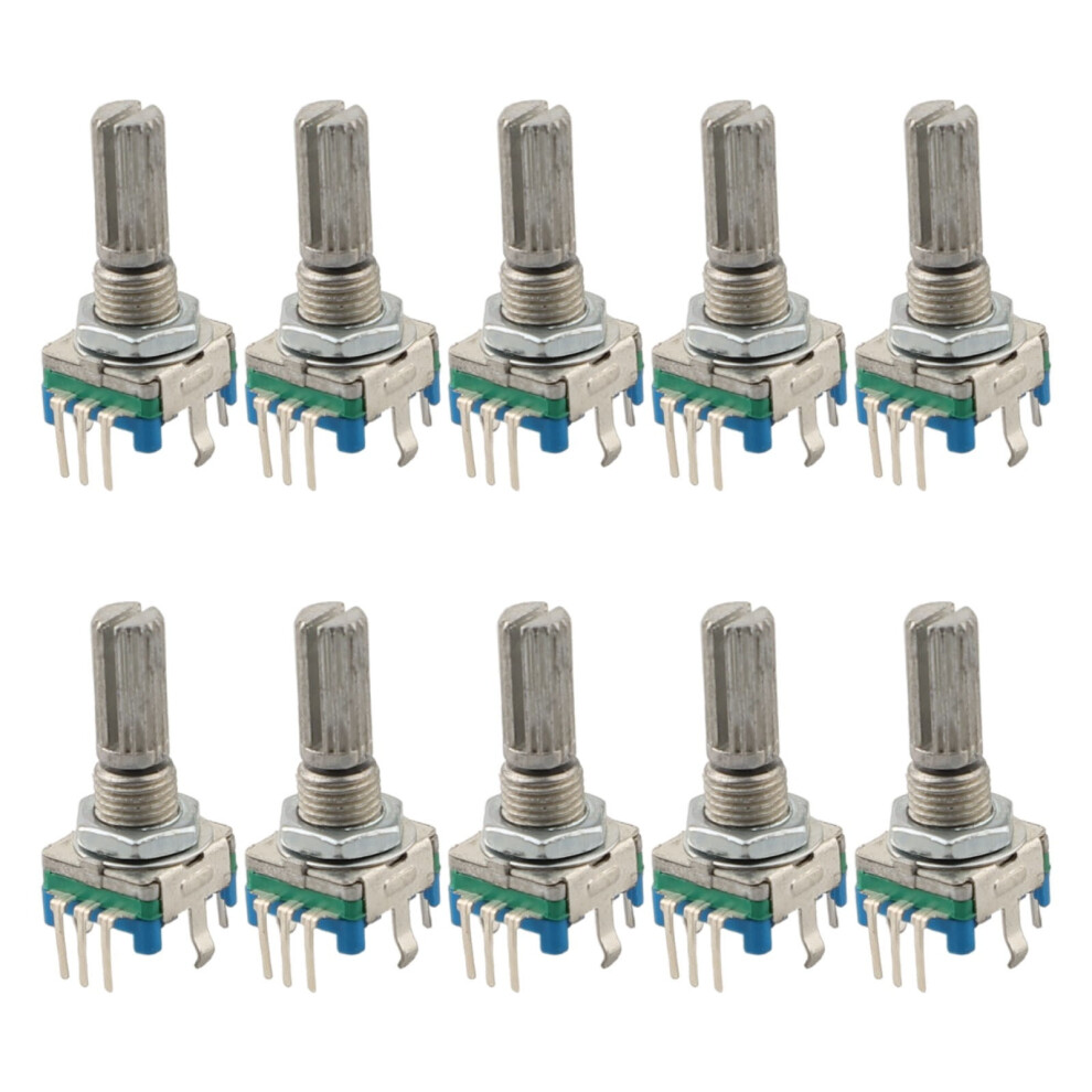 10Pcs Ec11 Rotary Encoder Switch,360-Degree Full Axis Half Axis 5Pin 15Mm 20Mm 20Mm Full Axis 9028731970646