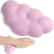 Pink Cloud Wrist Rest for Mouse, Memory Foam Gel Pad with Anti-Skid Base – Ergonomic Pain Relief Support for Office, Computer, Laptop