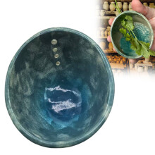 Ceramic Herb Stripper Bowl,Efficient Kitchen Tool for Removing Herbs From Stems,Dishwasher Safe and Durable