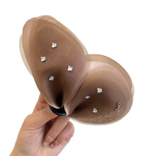 Xinwanna Women Hair Clip Bowknot Shape Mesh Yarn Summer Large Back Head Hair Claw Scalp-Protective Hair Accessory (Coffee)