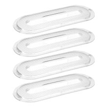 Conjunto de 4 placas de cobertura para lâmpadas de coifa, dispositivo de cobertura de luz para coifa, peça para coifa, ferramenta de cobertura de