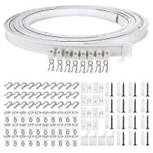 (4m) 1-5 Meters Bendable Ceiling Curved Curtain Track Flexible Ceiling Curtain - PJ