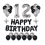 Set di decorazioni per il 14 compleanno – Lamina nera e argento e 1