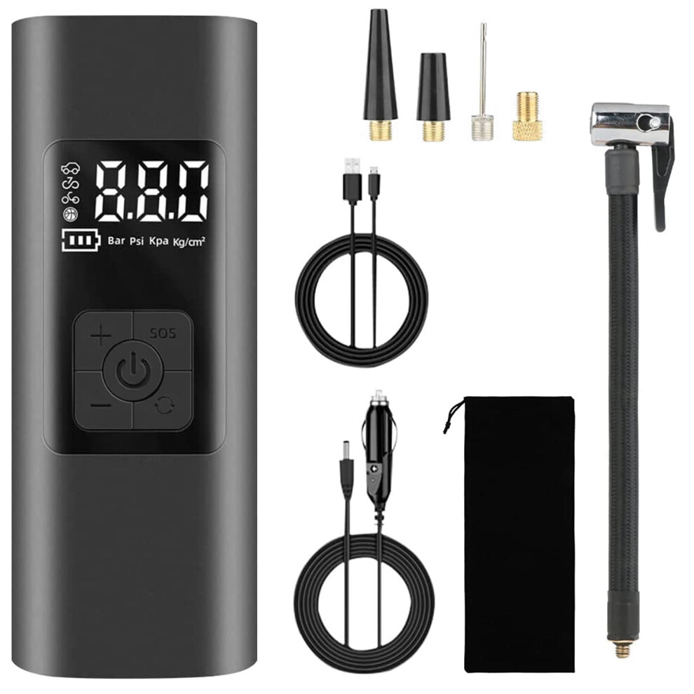 150Psi Cordless Tire Inflator Air Pump For Car Tires W/ 6000Mah Rechargable Battery 9365509211892