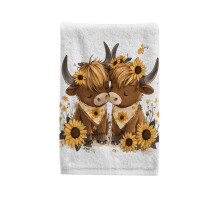 Highland Cattle Hand Towels Cotton 2 pcs 15.5x29.5 inch