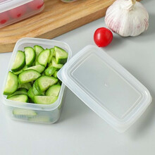 Transparent Refrigerator Meat and Food Storage Compartment Box with Lid, Airtight for Freshness, Organizes Freezer and Pantry, Ideal for Small Spaces