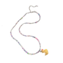 Andevedhæng Perlehalskæde Boheme Style Chokers Kontrastfarvede Smykker