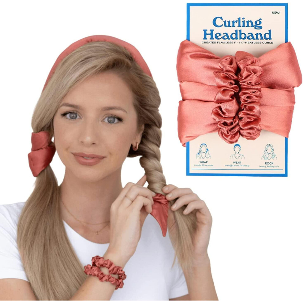 Hair Curler Heatless Curling Rod Headband Wave Former Silk Hair Wrap for Sleeping