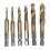 6Pcs Combination Drill Tap Bit 1/4in Hex Shank Spiral Tapping Chamfering Drilling Bits M3?M10 1