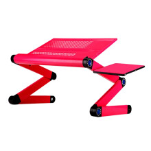 Ergonomic Adjustable Aluminum Laptop Stand with 360 Rotation and Detachable Mouse Pad for Bed and Couch