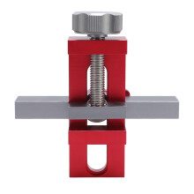 Asistente de instalación de puertas de armario de aleación de aluminio: rango de sujeción de 0 a 55 mm, brazo de soporte, plantilla multiusos para