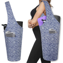 Yogamatentas - Lange draagtas met vakken - Biedt ruimte aan meer yoga-accessoires - Geschikt voor de meeste yogamatten - Yogamatdrager