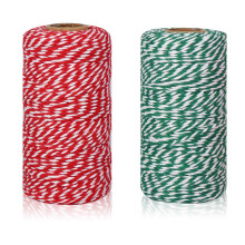 2 Rolls Bakers Candy Rope Ribbon Twine 2 mm Cotton Rope Cord String for Gift Wrapping Arts Crafts (2mm x 656 Feet)