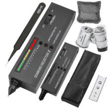 KINCJON Diamond Tester Pen,professional Diamond Detector with 60x Mini Led Magnifying, Diamond Test Pen For-AH