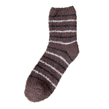 Ankle Socks Clearance – Thermal Coral Fleece Stripe Socks for Men & Women, Winter Casual/Funny Crew/No-Show, One Size, Compatible with All Feet