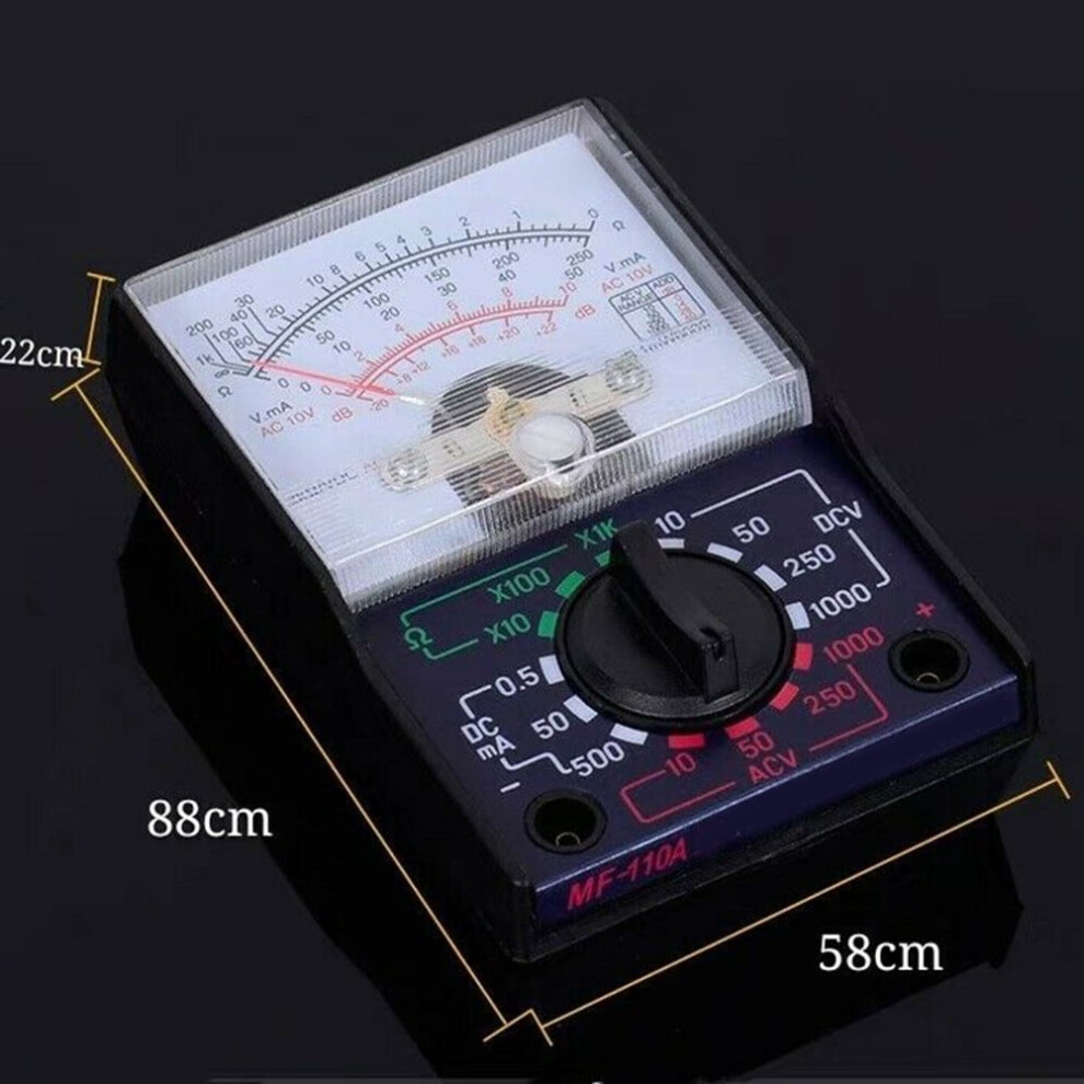 Voltmeter Ammeter Ohmmeter Analog Multimeter Tester Meter Ac/Dc 1000V/250Ma Tool Part For Electrical Appliances Equipment 9028731227085