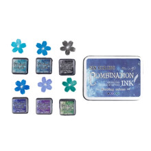 6-delige stempelkussenset met inktkussens in de Flowing Colors-serie voor knutselen en scrapbooking