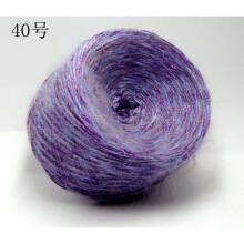 200g Soft & Shiny Light Worsted Yarn, Assorted Multicolor (Purple Gradient), Super Soft Fluffy Blend for Knitting, Crocheting, Loom & Weaving