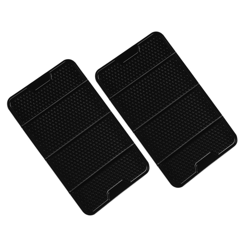 2Pcs Car Nonslip Dashboard Mat Silicone Phone Holder Pad Heat Resistant Antislip Grip For Keys Sunglasses 9771547570592