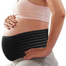 (Black) Maternity Belt Pregnancy Support Belt Bump Band Abdominal Support Belt Belly Back Bump Brace Strap