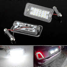 2x Geschikt voor compatibele Fiat 500 / Abarth 500 2007-2016 Canbus Xenon Witte LED Nummerplaatverlichting Vervangt OEM 51800482 Wigslar
