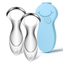 New Series Tongue Scraper for Adults – Portable Metal Tongue Cleaner with Green Case, Removes Coating & Fights Bad Breath