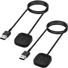 Încărcător Tianle compatibil cu Fitbit Versa4/3, Sense2/1 – cablu de andocare magnetică (pachet de 2, 1 m)