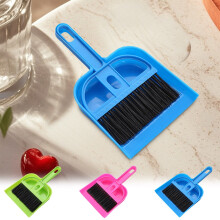 Mini Broom & Dustpan Set (Blue, 7.5x5in) – Nesting Hand Broom with Handle, Compatible with ANMUYUM