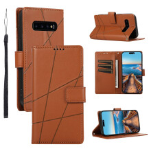 Wallet Case for Samsung Galaxy S10 Plus PU Leather Flip Cover with Card Holder Kickstand and Magnetic Lock