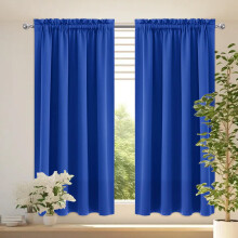 Blackout Curtain Panel, 41.7"x63", Blue, Thermal Insulated, Rod Pocket, for Bedroom & Living Room