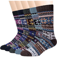 Women Winter Socks Warm Soft Wool Socks Gift Socks Women Christmas Gifts Cozy Crew Socks Vintage Casual Thick Socks