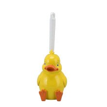 Little Yellow Duck Toilet Brush Set - Seamless Deep Cleaning Toilet Brush with Holder Base, Cute Bathroom Cleaning Tool for Home