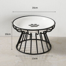 Ceramic Raised Pet Bowl Food Water Treats for Cats &.Dogs Supplies Outdoor Feeding Drinking Accessories Doggie Cat Stand Bowl