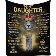 Personalized Blanket to my daughter from Mom and dad never forget That I love You Blanket for Bed Couch(50*60inch)