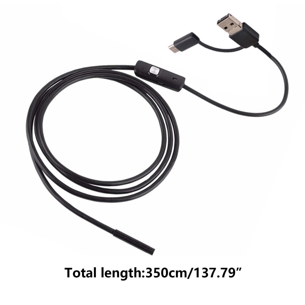 3-In-1 Usb Endoscope, Type-C Borescope 7Mm Hd Ip67 W/6 Leds, Compatible With Android & Pc 9479868430228