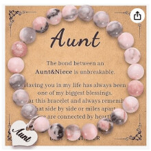 Kerstcadeaus voor vriendin, zus, tante, oma, moeder, verjaardagscadeaus voor moeder, armbanden van natuurstenen kralen voor vrouwen en meisjes