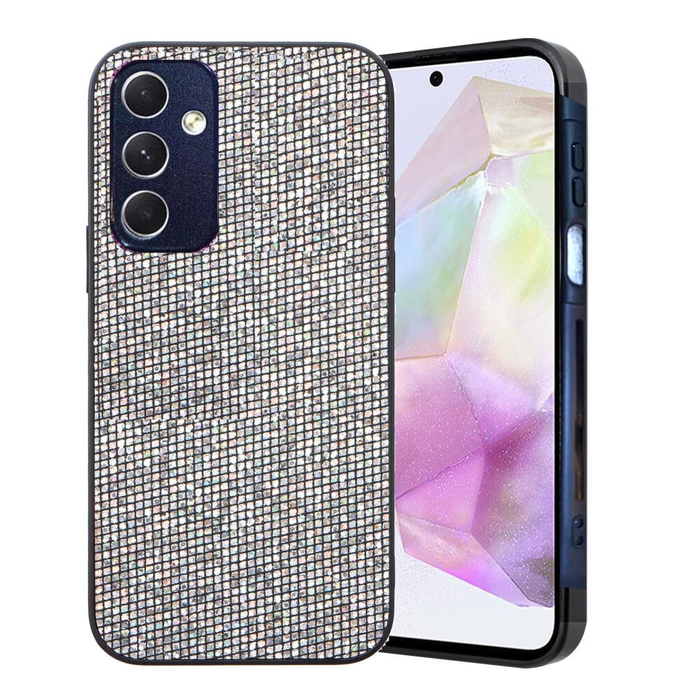 Glitter Phone Case For Samsung Galaxy A15 5G Slim Shockproof Sparkle Tpu Protective Cover Silver 9092120192605