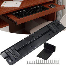 Keyboard Tray Slides 13.8 Inch Steel Ball Bearing Runners, Adjustable Height Under Desk Drawer Rails