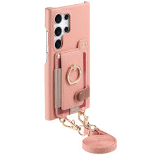 Case for iPhone 16 Pro Max Leather Wallet Cover with Card Slot, Shockproof Protection and Wrist Strap