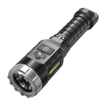 LED-Taschenlampe für den Außenbereich, tragbare Taschenlampe mit großer Reichweite, Schnellladefunktion, COB-Seitenlichtern und wiederaufladbaren
