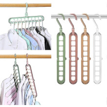 4pcs Magic Space Saving Clothes Hangers Multifunctional Smart Closet Organizer Premium Wardrobe Clothing Cascading Hanger 9 Slots, Innovative Design
